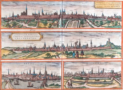 Braunschweig, Lüneburg, Bremen, Altenburg, Deutschland von Georg and Hogenberg Franz (1535 90) Braun