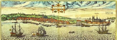 Elsinore, Dänemark von Georg and Hogenberg Franz (1535 90) Braun