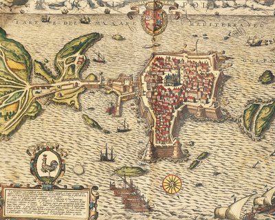 Karte von Gallipoli aus Civitates Orbis Terrarum von Georg Braun von Georg Braun and Hogenberg Franz
