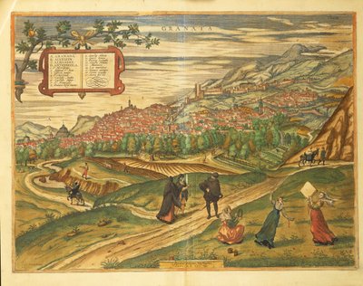 Karte von Granada aus Civitates Orbis Terrarum von Georg Braun von Georg Braun and Hogenberg Franz