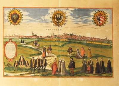 Karte von Nürnberg aus Civitates Orbis Terrarum von Georg Braun von Georg Braun and Hogenberg Franz