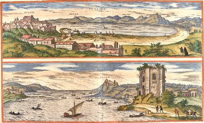 Pozzuoli, Baiae, Italien von Georg and Hogenberg Franz (1535 90) Braun