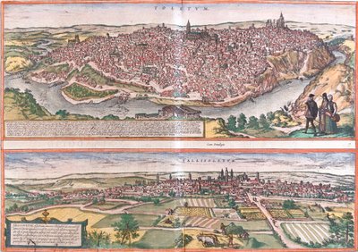 Toledo, Valladolid, Spanien von Georg and Hogenberg Franz (1535 90) Braun
