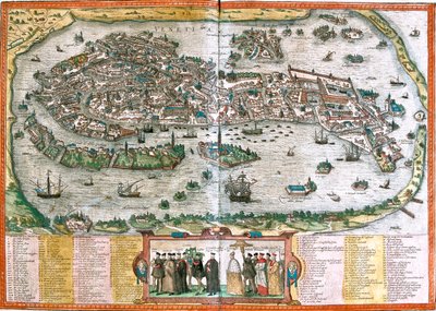 Venedig, Italien von Georg and Hogenberg Franz (1535 90) Braun