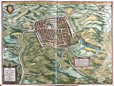 Caiazzo (Provinz Caserta), Italien von Georg Braun and Hogenberg Franz