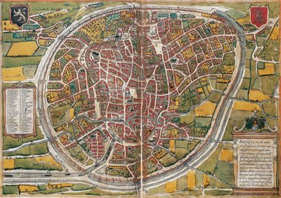 Plan der Stadt Brüssel von Georg Braun and Hogenberg Franz