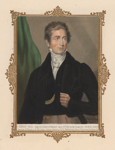 Sir Robert Peel, britischer Politiker und zweimal Premierminister von George (after) Baxter