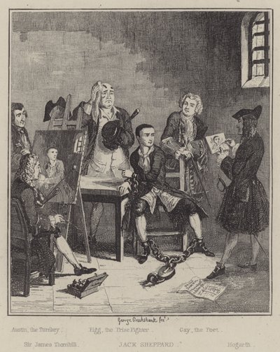 Illustration für Jack Sheppard von George (after) Cruikshank