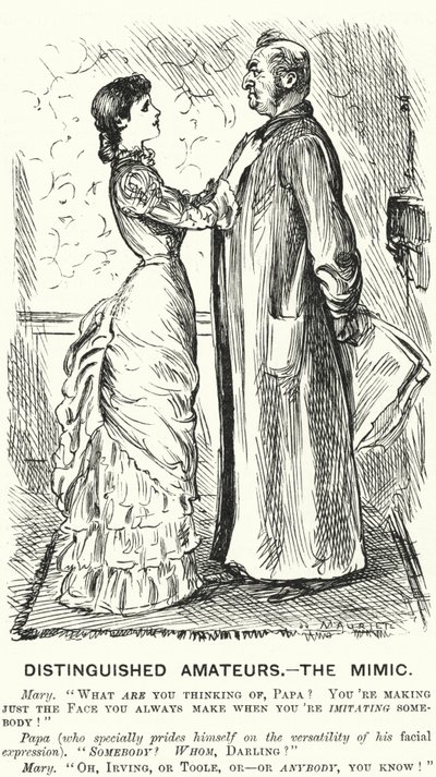 Punch-Karikatur: Ausgezeichnete Amateure - der Nachahmer (Gravur) von George (after) Du Maurier