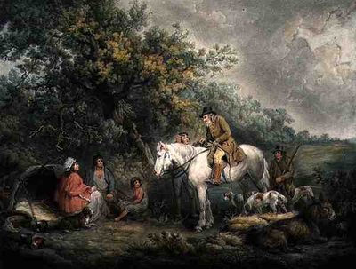 Morgen, oder Der wohlwollende Jäger, graviert und veröffentlicht von Joseph Grozer (ca. 1755-99) von George (after) Morland
