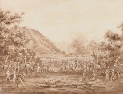 Der große Basar in Flammen, Kabul von George Alfred Croly