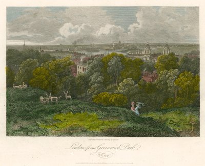 London vom Greenwich Park, Kent von George Arnald