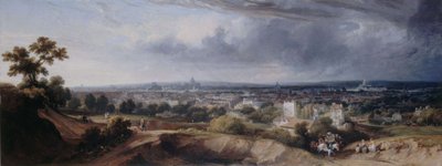 Paris, gesehen von den Höhen von Montmartre, 1822 von George Arnald