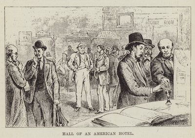 Die Halle eines amerikanischen Hotels von George Augustus Sala