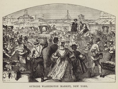 Vor dem Washington-Markt, New York von George Augustus Sala