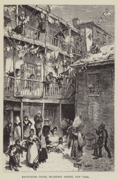 Ragpickers Court, Mulberry Street, New York von George Augustus Sala