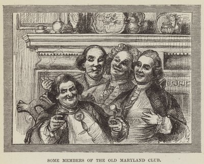 Einige Mitglieder des Old Maryland Club von George Augustus Sala