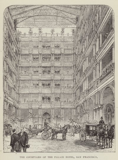Der Innenhof des Palace Hotels, San Francisco von George Augustus Sala