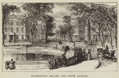 Washington Square und Fifth Avenue von George Augustus Sala