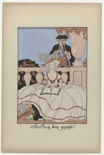 La Guirlande des mois, 1919: Die gut gelernte Lektion von George Barbier