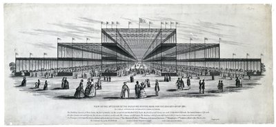 Ansicht des Inneren des Gebäudes im Hyde Park für die Ausstellung von 1851. Wie von den Kommissaren Ihrer Majestät schließlich genehmigt von George Berger