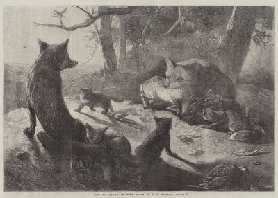 Die Fuchsfamilie zu Hause von George Bouverie Goddard