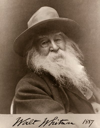Porträt von Walt Whitman im Jahr 1887 von George C. Cox