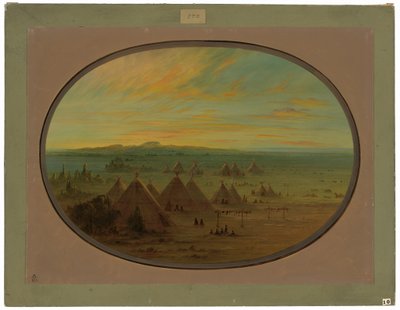 Ein Crow-Dorf am Salmon River von George Catlin