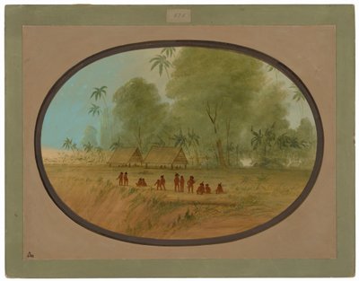 Ein Sepibo-Dorf von George Catlin