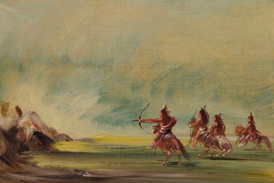Comanche Gibt Pfeile an den Medizin-Felsen von George Catlin