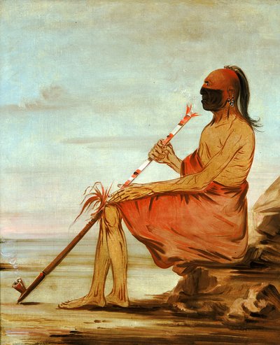 Coo-coo-coo, Die Eule, ein alter Häuptling, 1836 von George Catlin