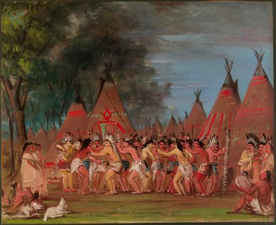 Tanz der Häuptlinge, Mündung des Teton River von George Catlin