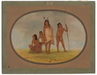 Vier Flathead-Indianer von George Catlin