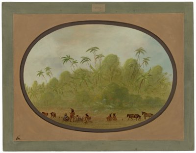 Rast, um eine Skizze anzufertigen von George Catlin