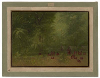 Indianerlager im Wald von George Catlin