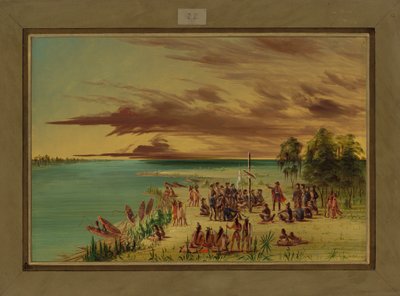 La Salle beansprucht Louisiana für Frankreich, 9. April 1682, 1847-48 von George Catlin
