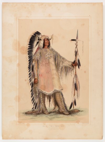 Mah-to-toh-pa, der Mandan-Häuptling von George Catlin