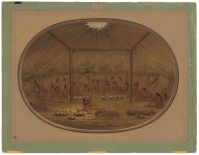 Mandan-Zeremonie - Das Wasser sinkt ab von George Catlin