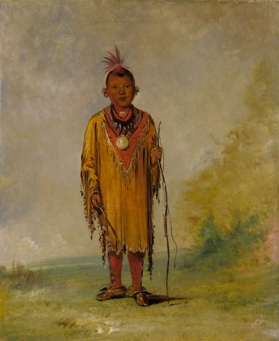 Me-sóu-wahk, Hirschhaar, Lieblingssohn von Kee-o-kúk von George Catlin