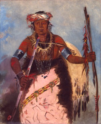 Notch-ee-níng-a, Kein Herz, (genannt Weiße Wolke), Häuptling des Stammes von George Catlin