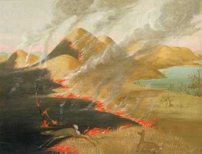 Prärieklippen brennen von George Catlin