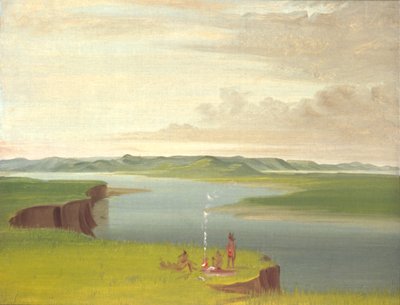 Prärieklippen bei Sonnenaufgang, nahe der Mündung des Yellowstone River von George Catlin