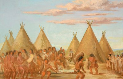 Den Schild rauchen von George Catlin