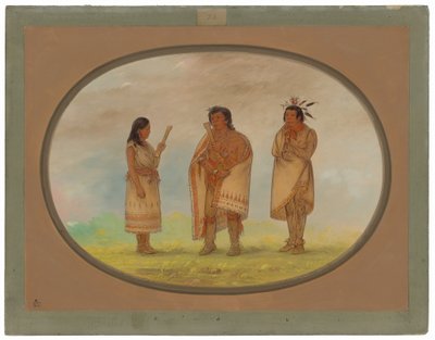 Drei Potowotomie-Indianer von George Catlin