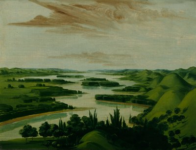 Blick vom Floyds Grab, 1300 Meilen über St. Louis von George Catlin