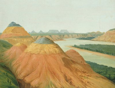Ansicht in der großen Biegung des oberen Missouri von George Catlin