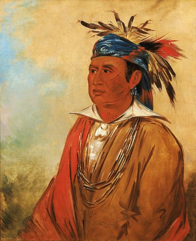 Wah-pón-jee-a, Der Schwan, ein Krieger von George Catlin