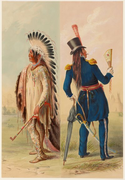Wi-Jun-Jon, ein Assinneboin-Häuptling von George Catlin