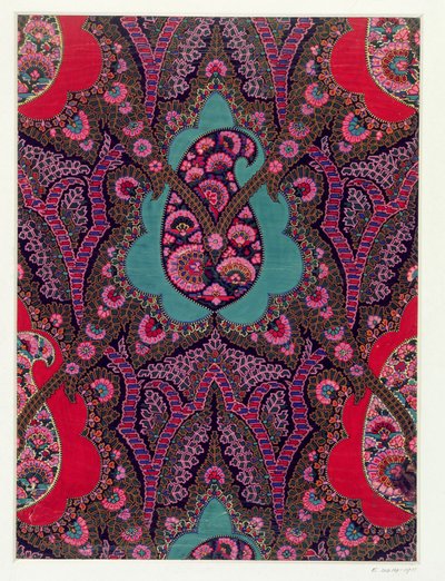 Stoffdesign für Paisley-Schals, ca. 1871 von George Charles Haite