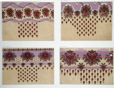 Stoffdesigns für Paisley-Schals, ca. 1871 (Gouache auf Papier) von George Charles Haite
